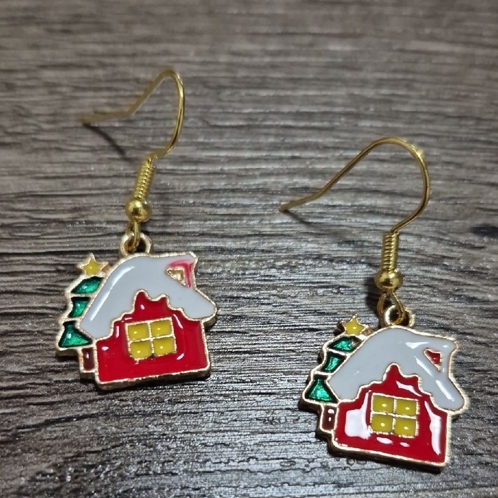 💥$5 BUNDLEDFestive Holiday House Earrings | Christmas Gifts & Stocking Stuffers